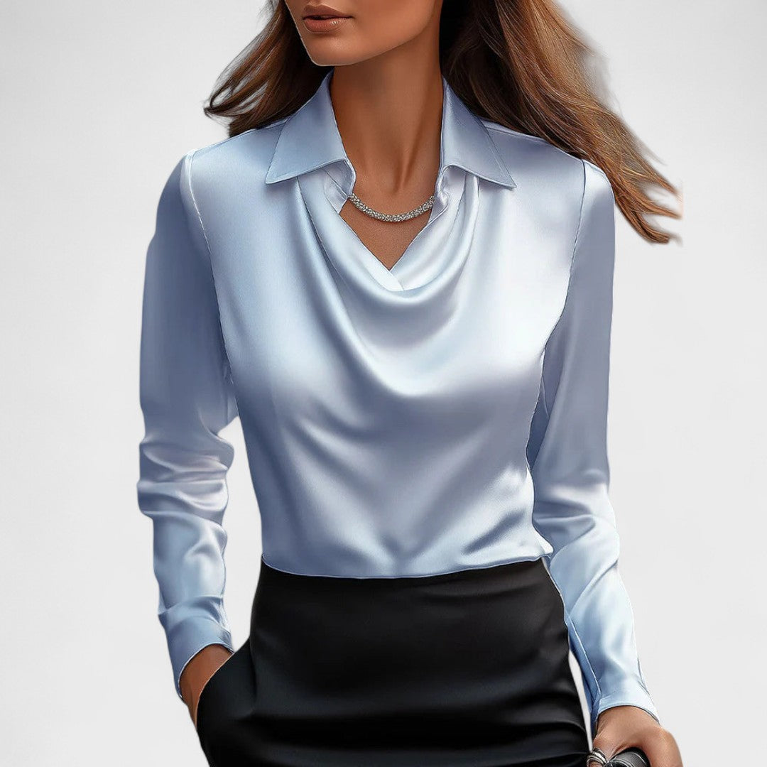 Melis - Yakalı saten bluz